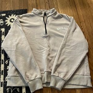 White Fox half zip hoodie